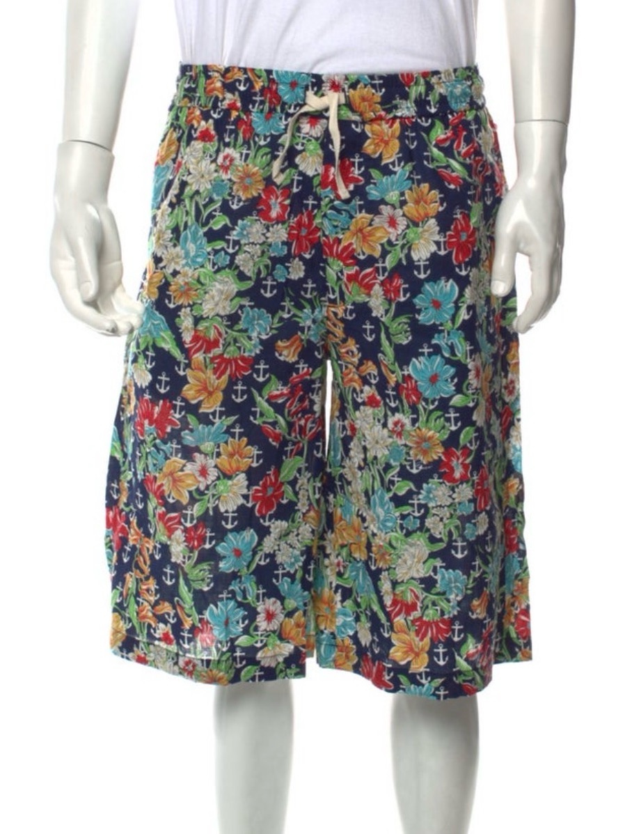 Bnwt Gucci Navy Floral Anchor Swim Shorts, Size It46, Auth, Final Price, $795.00